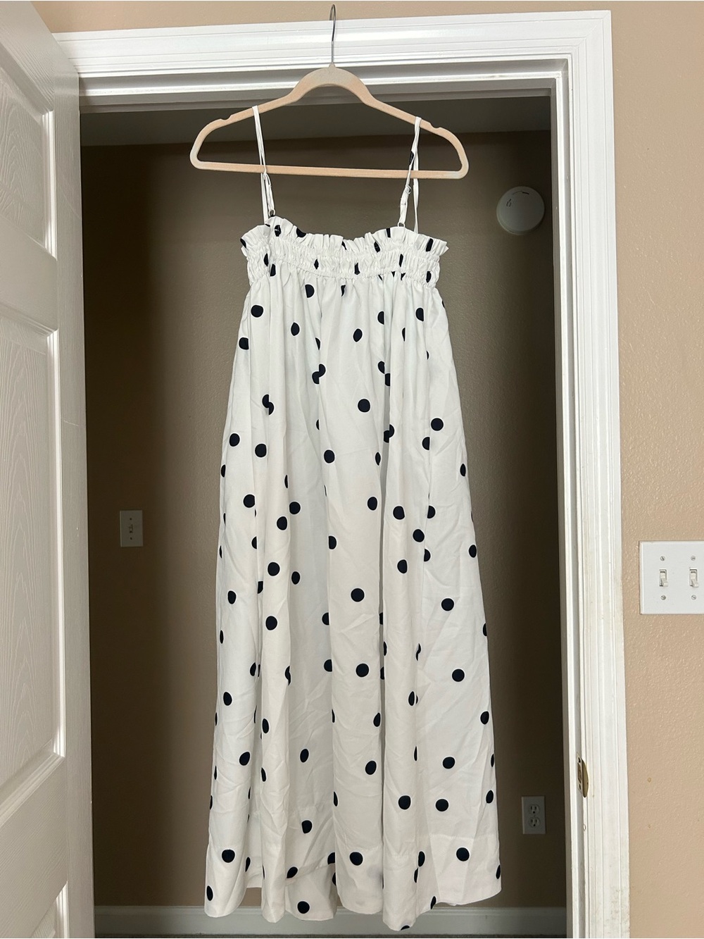 White Polka Dot Maxi Dress